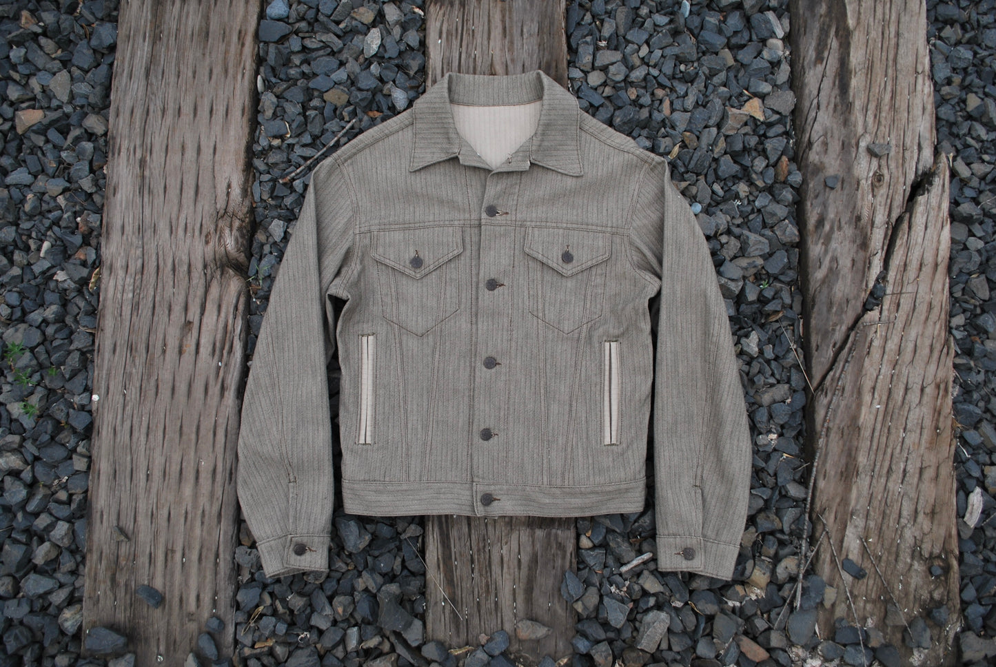 Midnight Rider 4 Pocket Tan HBT Denim Jacket